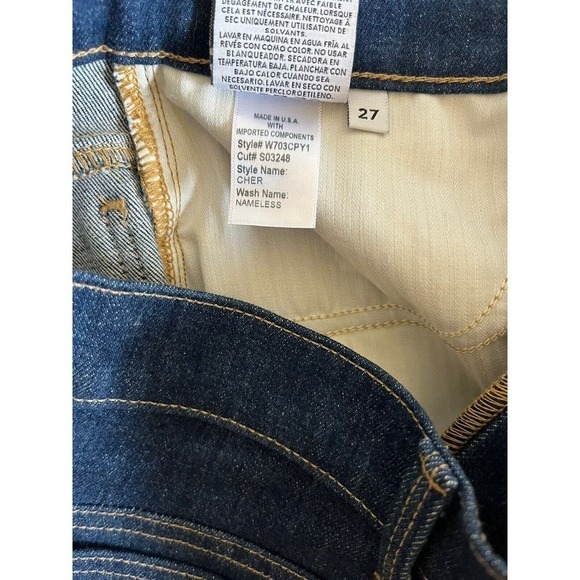 SIWY Cher High Waist Denim Shorts Size 27 Nameless Dark Indigo Wash - Picture 5 of 10